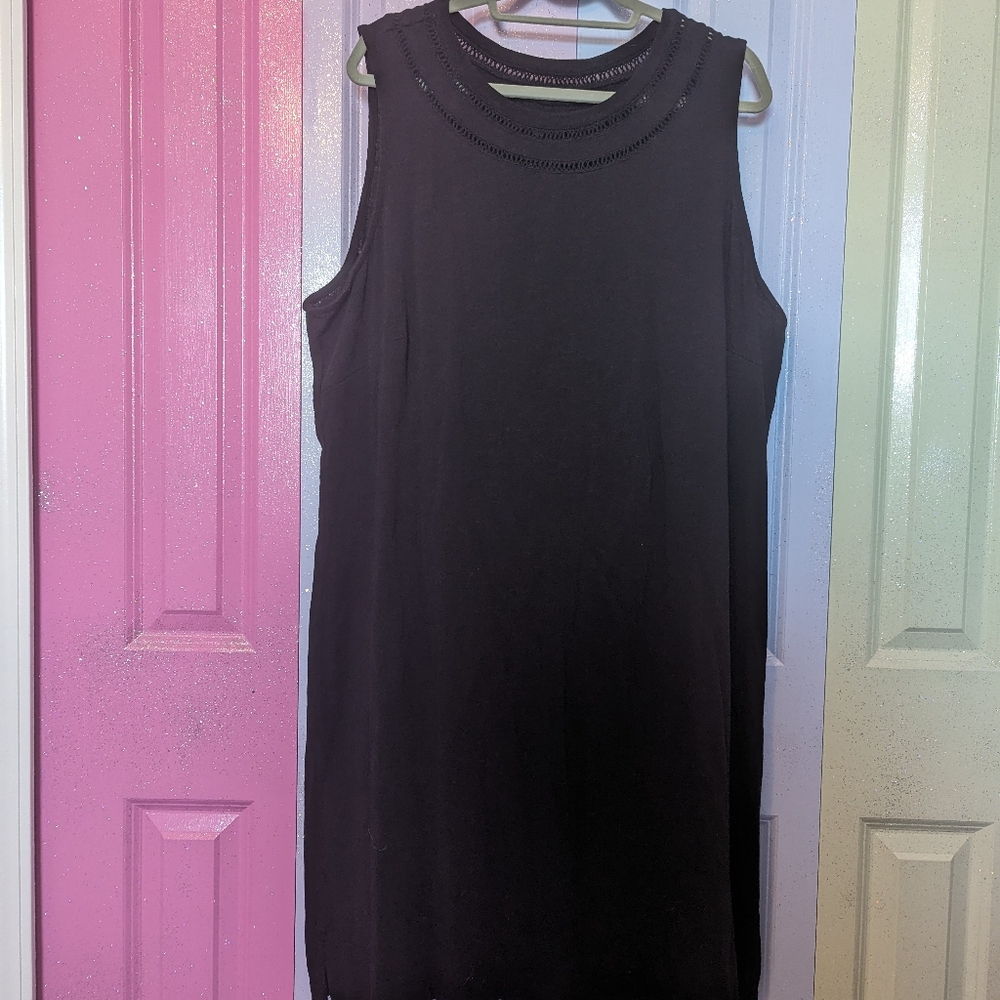 Talbot's black sleeveless plus size dress